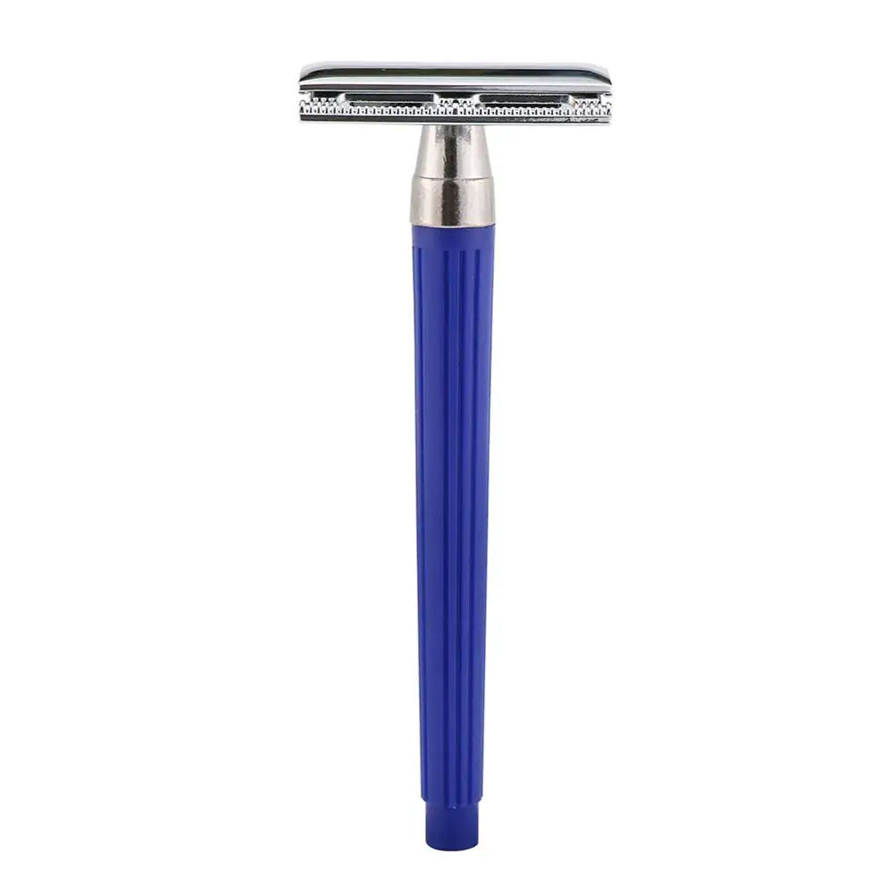 
Disposable plastic razor double edge safety razor 3 piece head plastic handle 