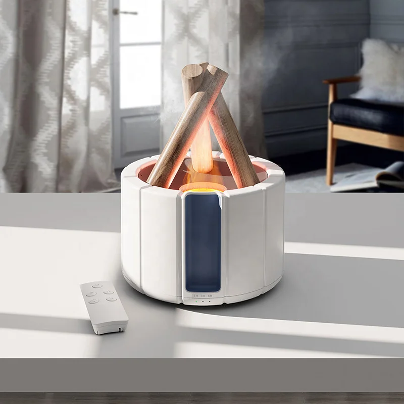 Aromatherapy Diffuser with Flame Light Mist Flame Air Humidifier with Waterless Auto-Off Protection for Spa Home Yoga Office