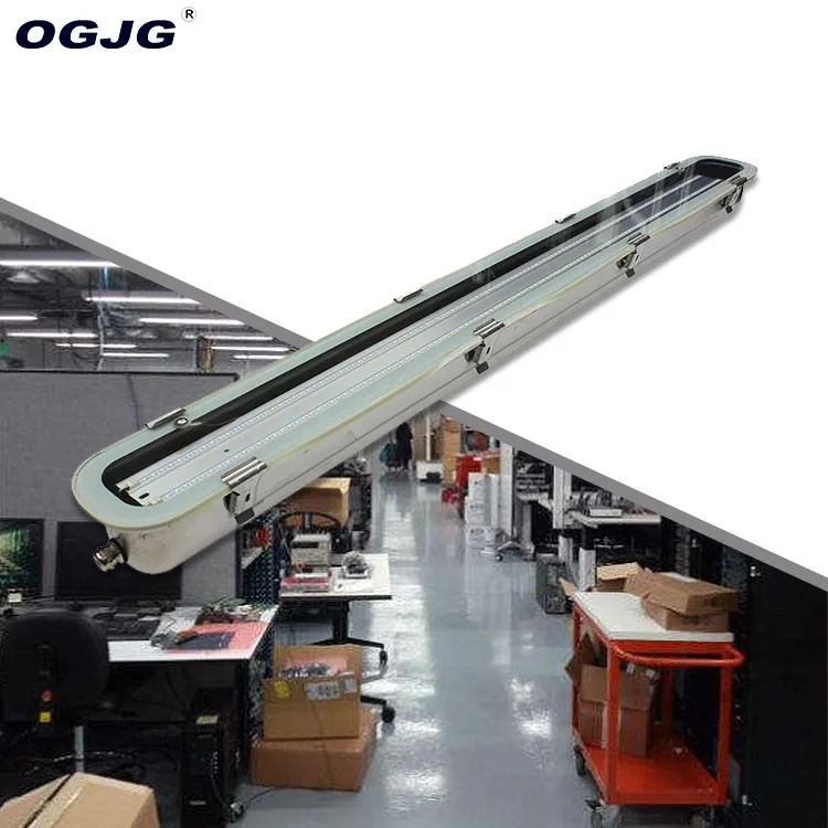 IP65 40W 60W 80W Dimming Led Vapor-tight Fixture Tri-proof Tube 4FT Waterproof Linear Light for High Temperature Laboratory