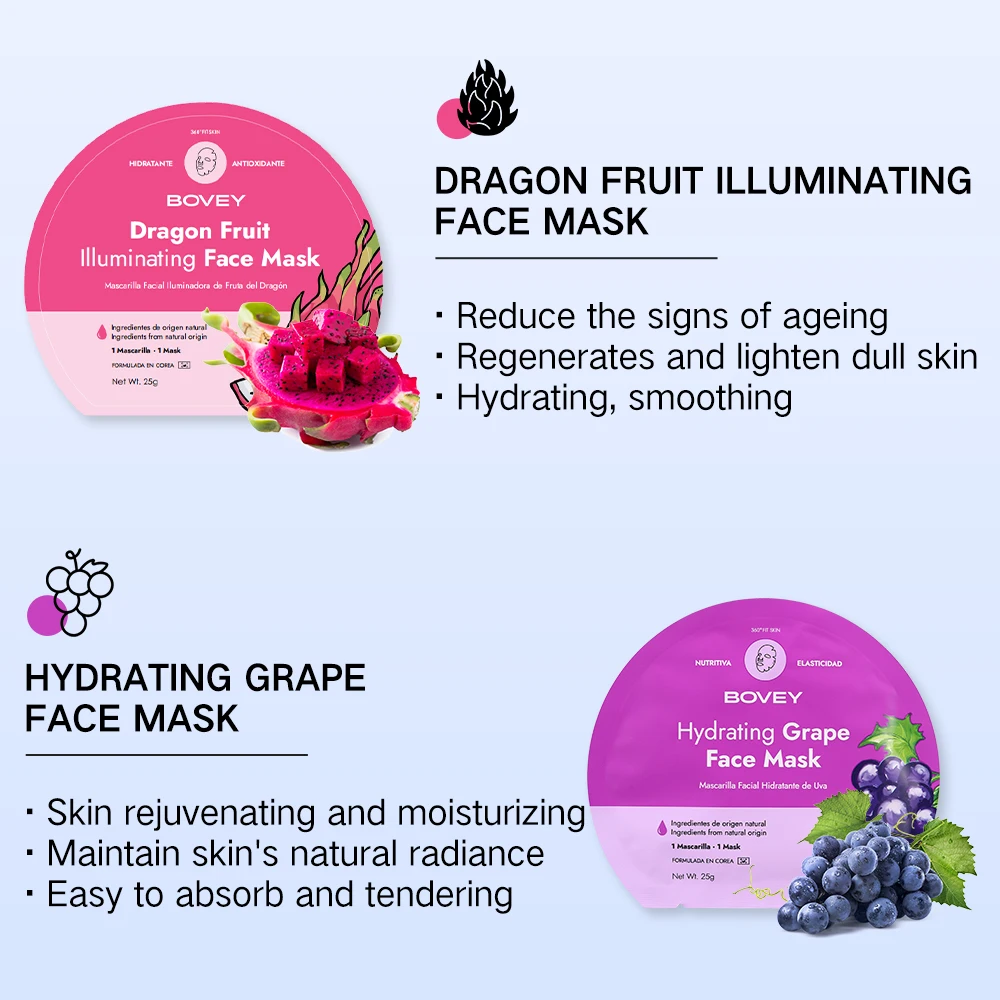 Private Label Custom Logo Beauty Face Mask Skin Care Collagen Hydrating Moisturizing Sheet Facial Mask