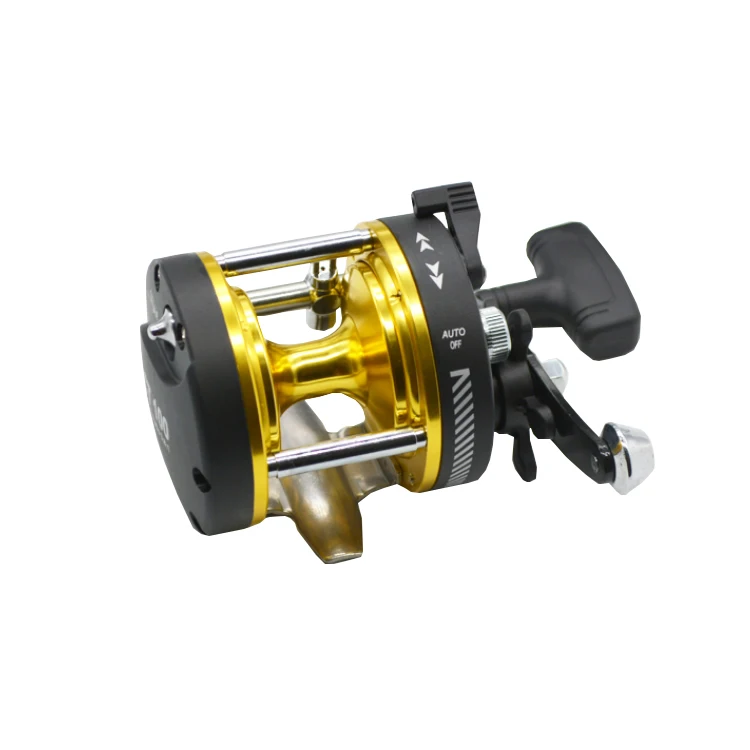 Wholesale CT100 Aluminum Baitcasting Reel 3:8:1 Gear Ratio3 Ball Bearing Pure Metal Casting Reel Drum Wheel Boat Sea Fishing