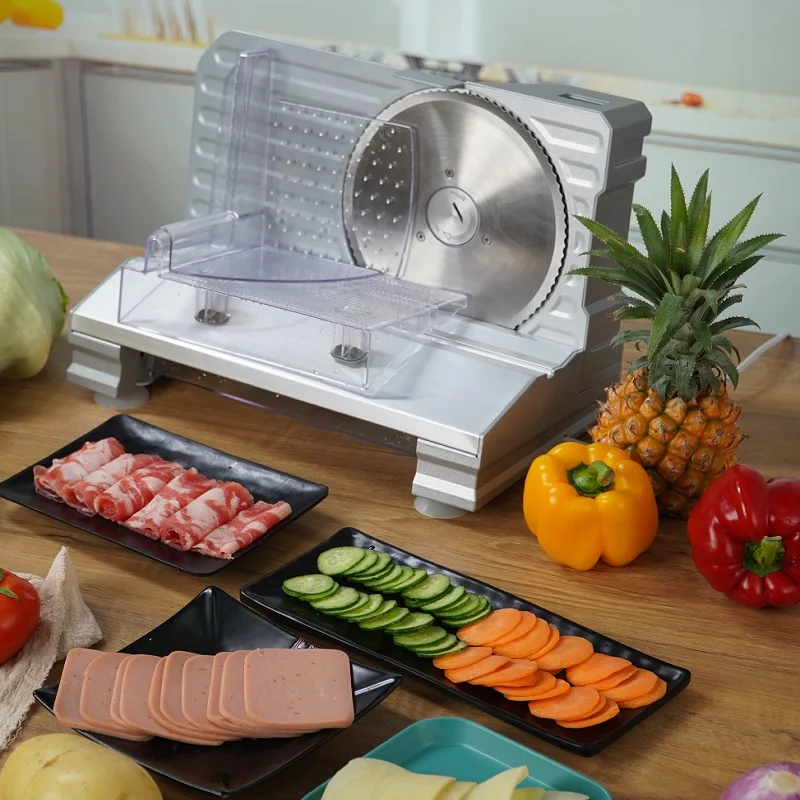 Stainless Steel Semi Automatic Household Cooks Meat Product Making Machines Meat Slicer