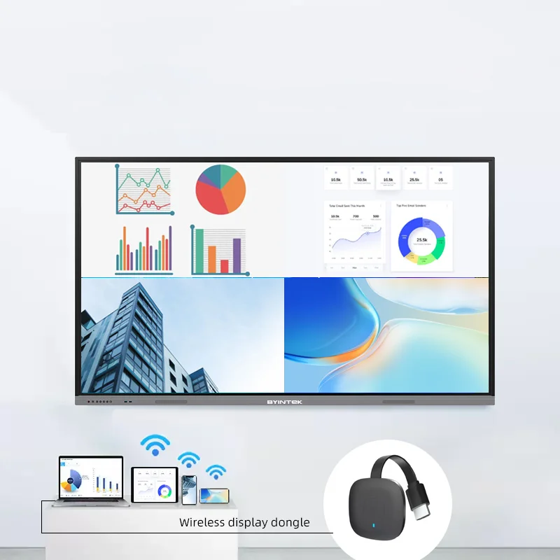 Byintek Hope65 55 65 75 86 98 100 inch 4k interactive smart board interactive touch screen board Android system white board