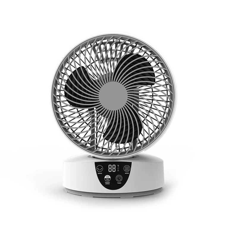Smart 3 blades 8 inch timer LED Display touch control remote control 3D Oscillating fan 4 wind mode 3 speed wind cooling fan