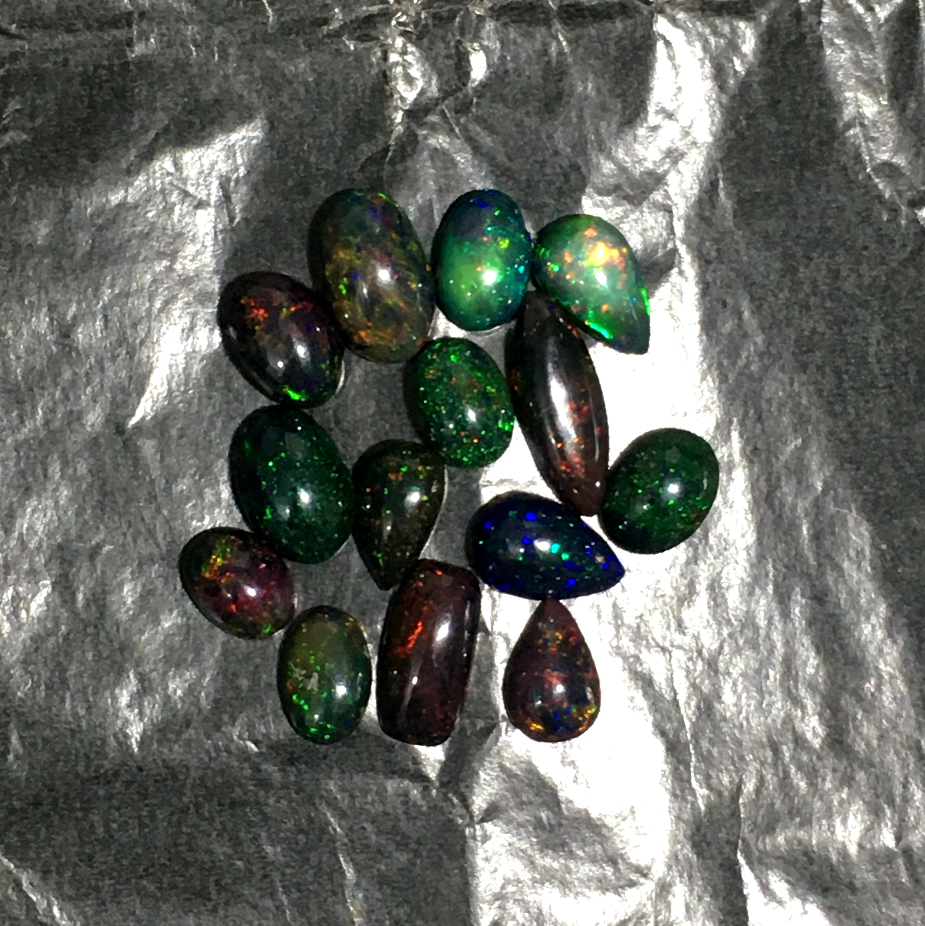 Natural AAA Top Quality Ethiopian Black Welo Rare Opal loose gemstone plain cabochon making jewelry ring sale price per carat