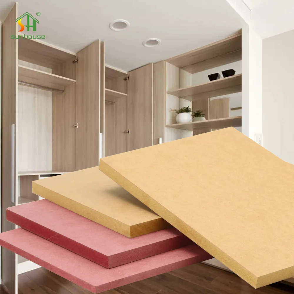 Wholesale 3/8 Inch 1/2 Inch Fire Resistant Mdf Board Termite Resistant Laminated Mdf Board For Furniture