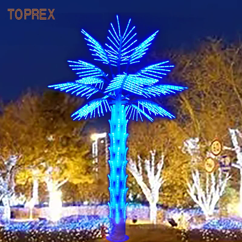 Party Like Outdoor Use Hotel Decorative Artificial Landscape Plants 3m 7m Lighted Realistic Led Palm Tree
