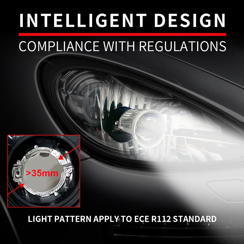 LED auto Headlight mini lens projector 6500K super power 110w 25000lm led headlight projector h4 for cars