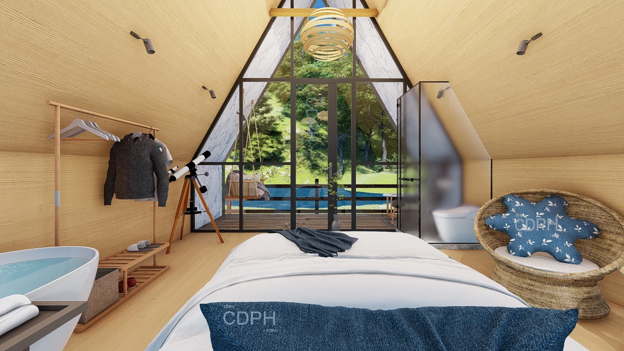 A frame Roof Prefabricated House Casa Prefabricada Modular Cabin Tiny Homes Triangular Maison Conteneur Prefab Houses