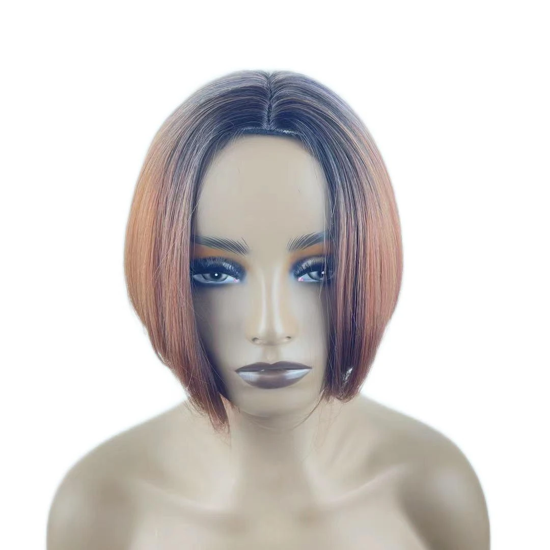 Europe, America and India middle short hair straight hair lotus leaf pond synthetic fiber high temperature resistance