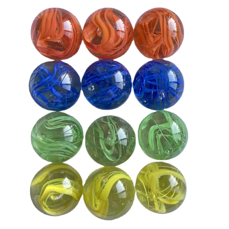 Selling cheap 16 mm 25 mm transparent monochrome hand wound marble glass marbles