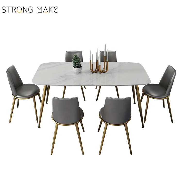 Дешевые фабрика Ресторан силуэт пьедестал белый искусственный мрамор обеденный стол