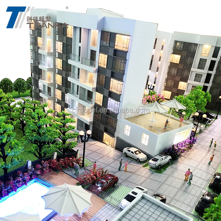 Low cost  frefabricated apartments model for sale , triple maker architecture