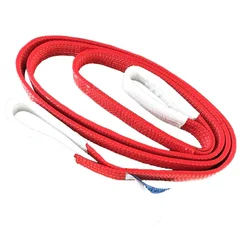 low price 4 ton heavy duty polyester flat wire rope webbing sling Eye Type roll webbing sling