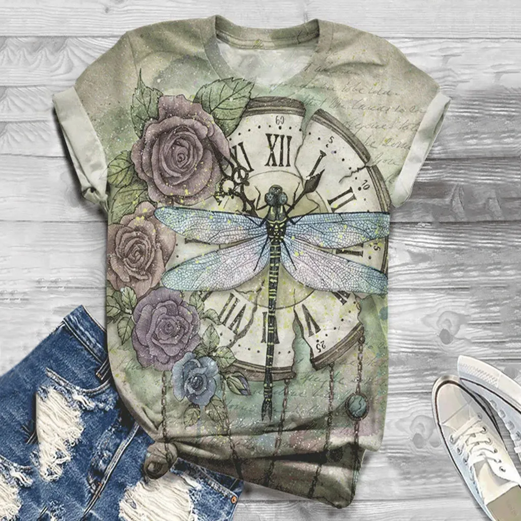 Girl Cat T-shirt Lady Summer Cotton Casual T Shirt Women Streetwear Top Tees Female Poleras Mujer