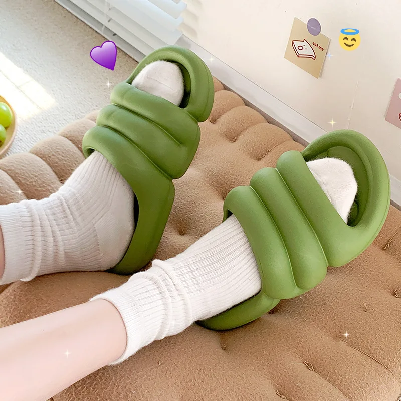 Summer Home Custom Logo Pattern Unisex Anti-Slip Black Plain Female  Eva Slides Slippers