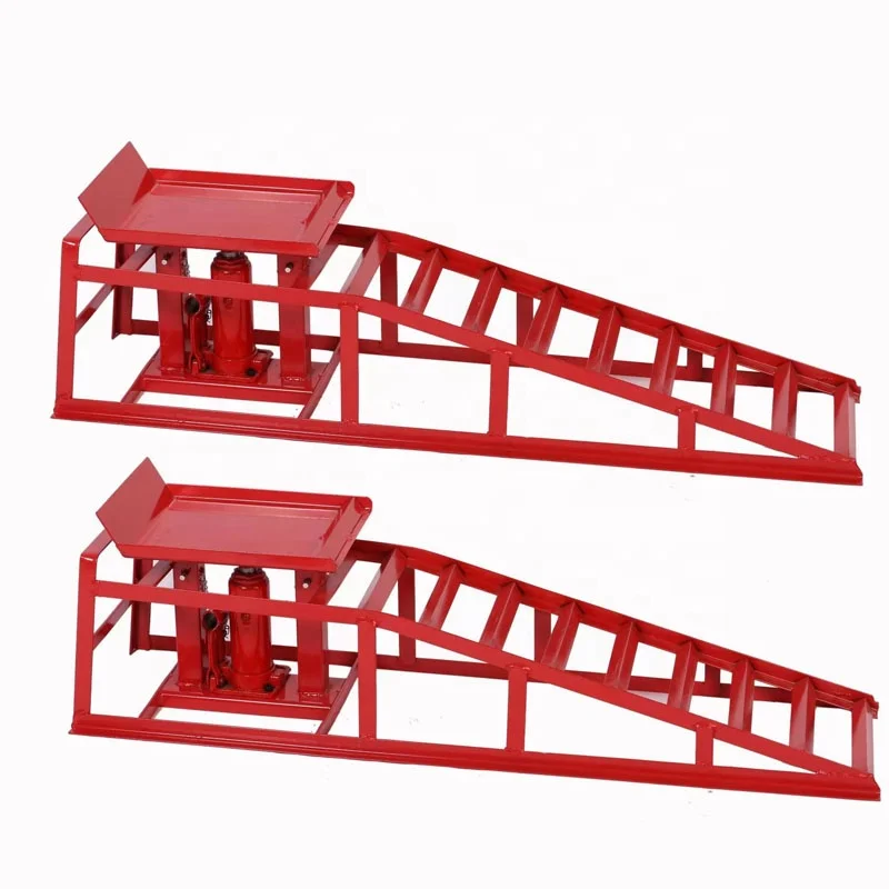 2000KGS Car Front Wheel Hydraulic Ramps With Auto Oil Changer Bracket Maintenance Chassis Elevation Bracket Lifting Platform