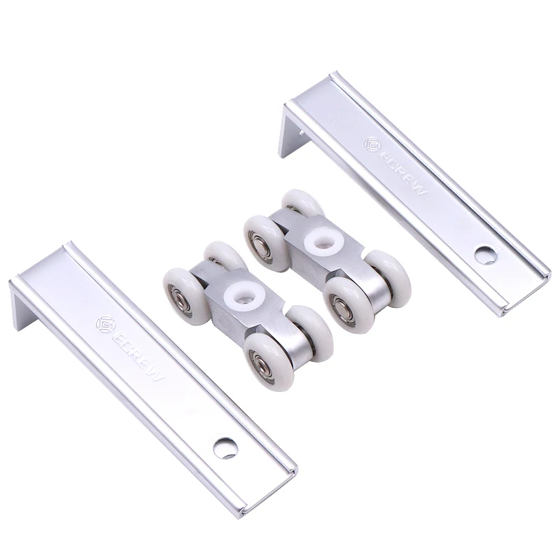 Sliding Door Roller Space Aluminum Bearings Wooden Wardrobe Aluminum Hanging Wheels Heavy Duty Sliding Door Roller 80 KG