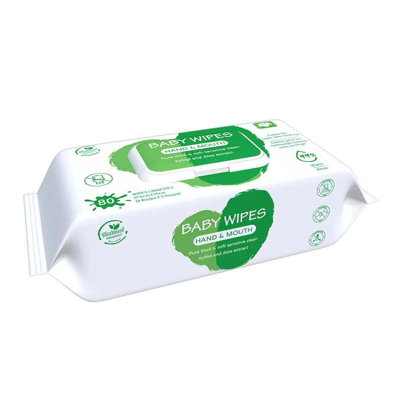 Soft and Durable Nonwoven Pearl Embossed OEM 80ct Baby Wipes for New Born Babies