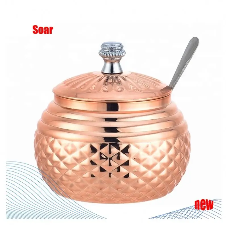  Hot sale arabic gold silver color customized Stainless Steel Condiment Seasoning Containers