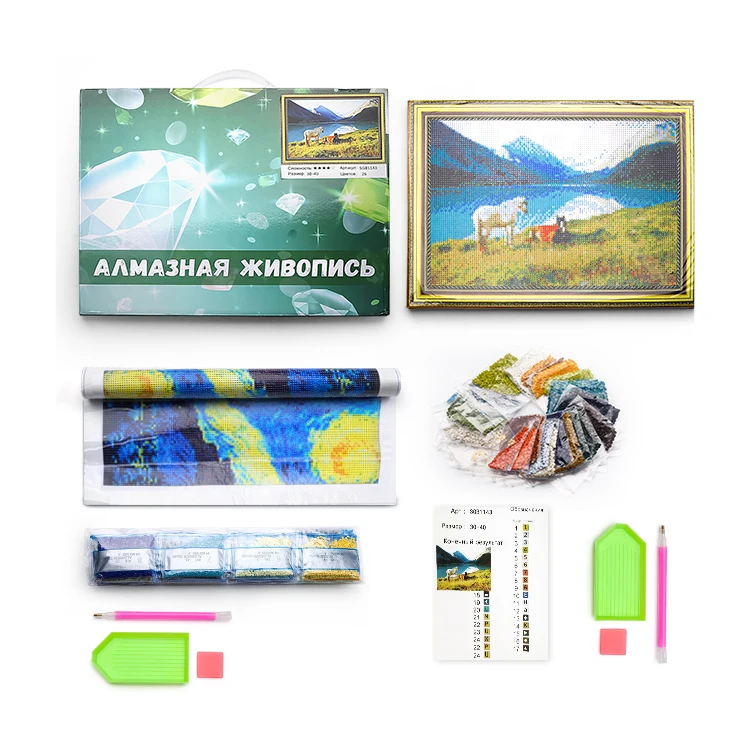 Wholesales 22 Pieces 5D Diamonds Painting Tools with Diamond Painting Roller Embroidery Box for Kids