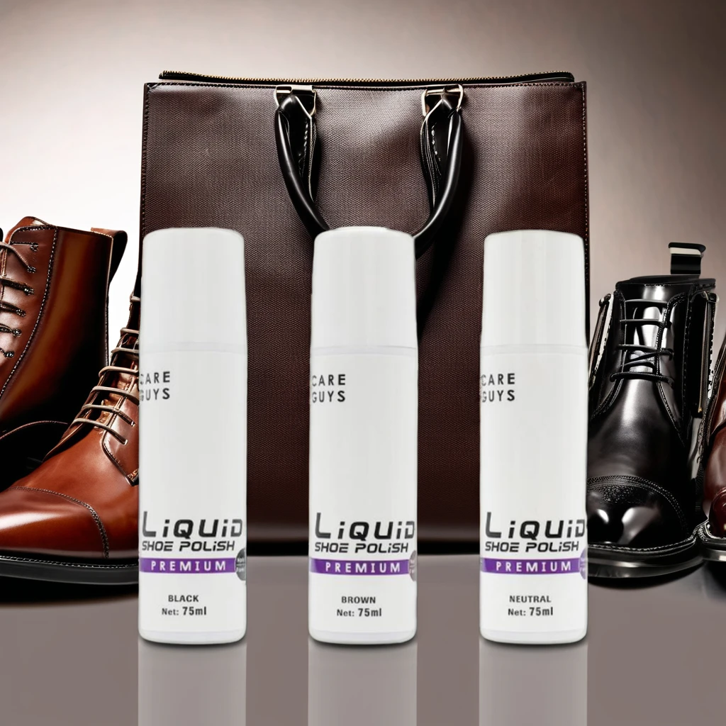 Customizable OEM Long-Lasting Liquid Shoe Polish with Rich Carnauba Wax Offers Bright Shine Smooth Leather Treatment Shoe Care