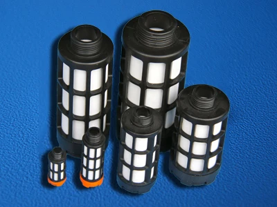 G1/8 Black special plastic muffler -1/8 plastic shell + core assembly