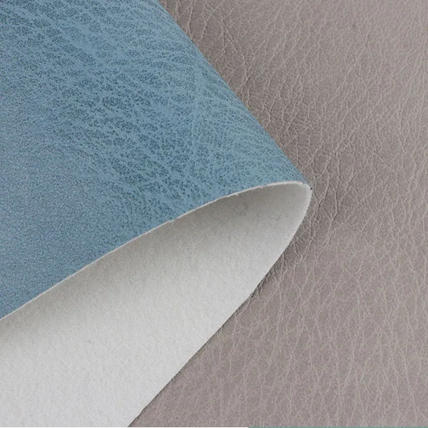 Waterproof 1.1 mm Double Brushed Suede Back Elephant Texture Semi PU Rexine Faux Synthetic Leather for Bags Shoes Belts Making