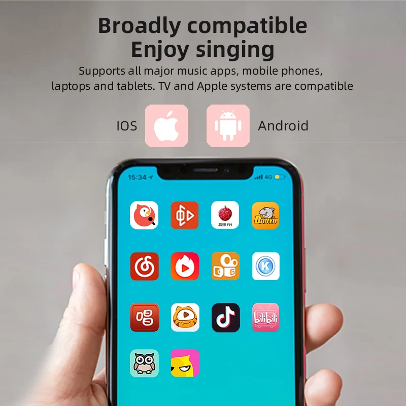 Wireless Bluetooths Karaoke Microphone With Bracket Microphone Available For Meeting Speech KTV Singing Wireless Recording Micro