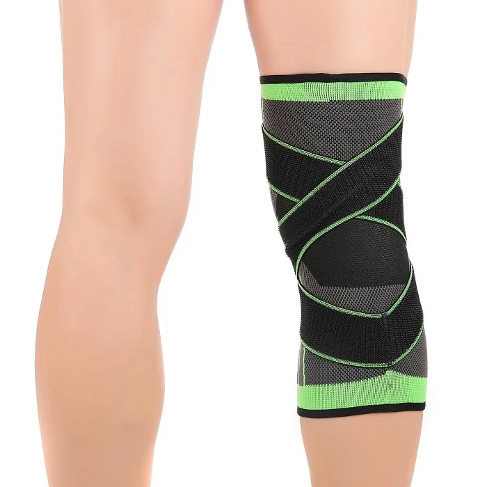 hot-sale outdoor sports elastic compression knitting knee brace support sleeve knee pads