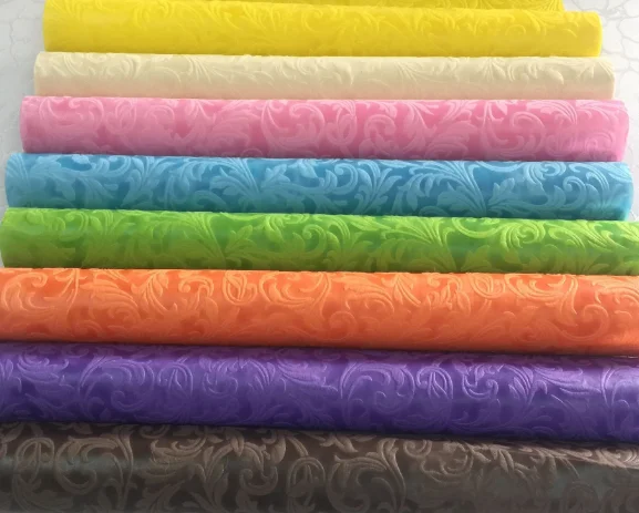 New products color embossed Phoenix non-woven fabric packaging paper roll flowers packaging materials