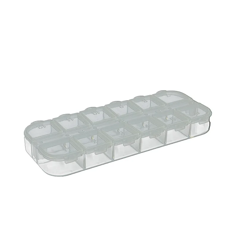 Weekly Medication Planner Tray Pill Organizer Vitamin Fish Oil Supplements Weekly Pill Container Jumbo Pill Box