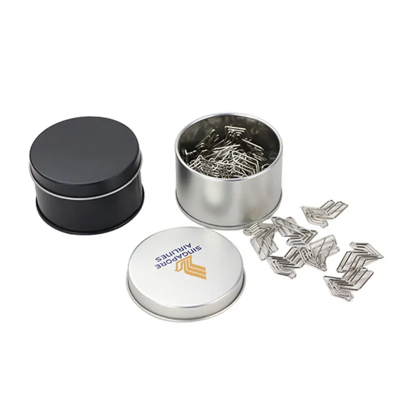 65 * 40mm Metal Circular Tin Box Paper Clip Sports Bracelet Watch Small  Medium-Sized Storage Can Frosted Headphone Box Packing