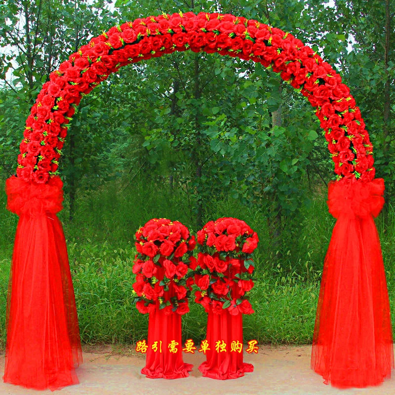 Wedding Metal Arch Artificial Flower Arch Flower Stand for Wedding Celebration Opening