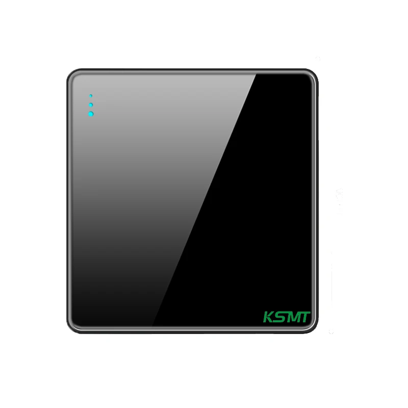 KAISI bs standard 16A 1 gang 2 way uk light wall switch Tempered Glass panel luxury electric switch socket wall switches