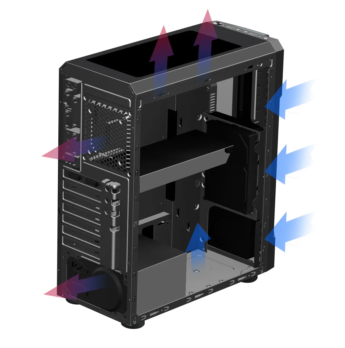 Корпус для игрового компьютера ATX & Towers серверный шкаф ПК настольного компьютер с закаленным стеклом