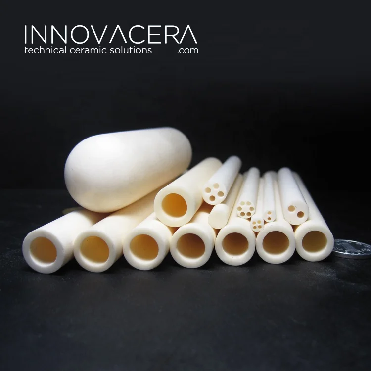 INNOVACERA Good Thermal Shock Resistant Glazed Al2O3 Alumina Corundum Protection Pipe