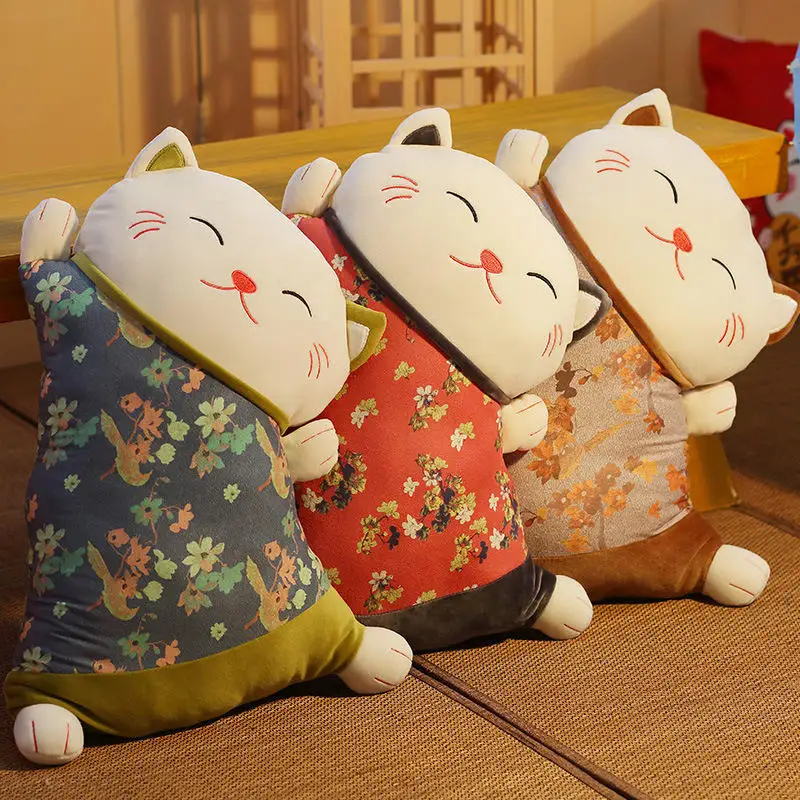 2023 Japanese charm cat doll cushion sleeping throw pillow plush toy cat doll gift company activity gift