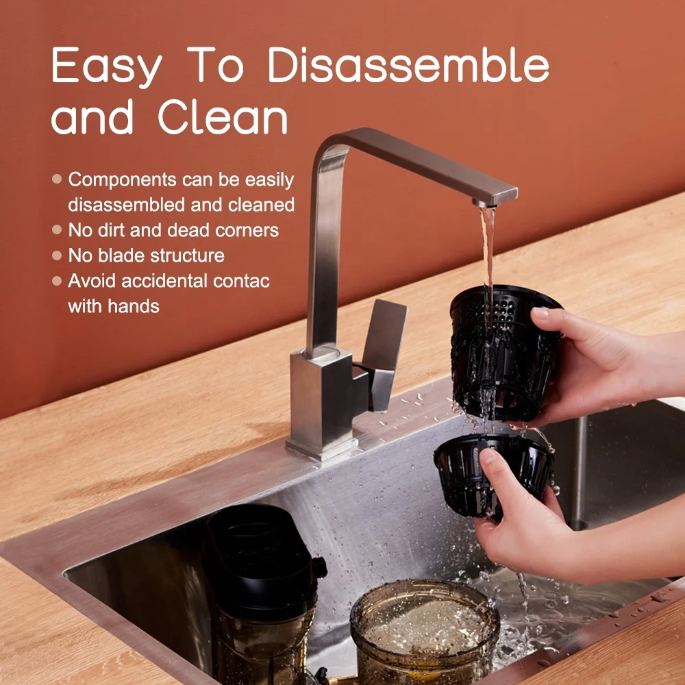 Heavy Duty Slow Juicer Extractor Machine Juice Masticating Vertical Commercial Juicers Fruit Extractors Easy Wash