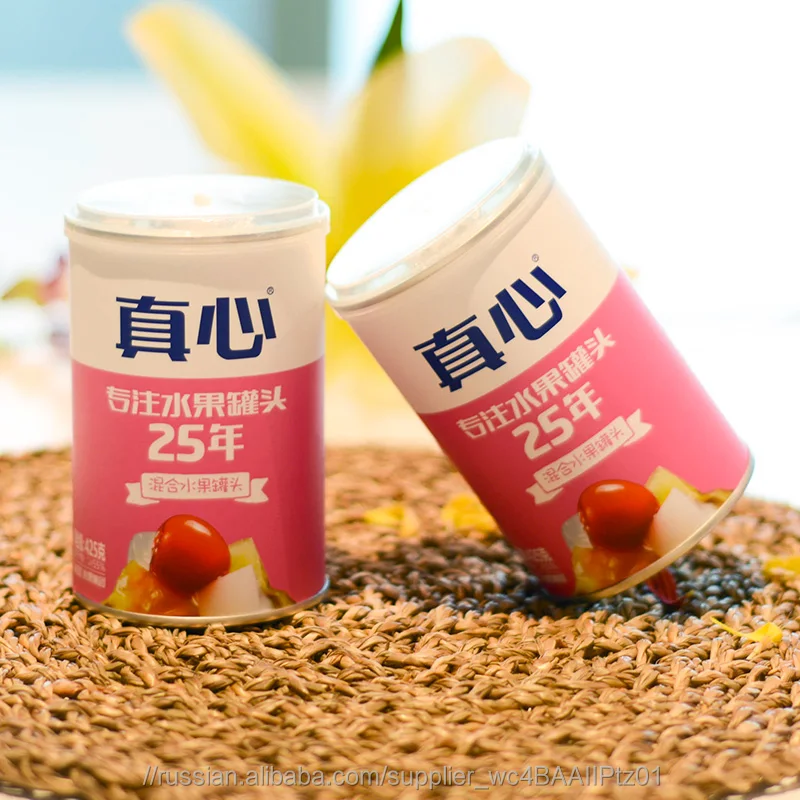 Консервированные фрукты меню консервированные тропические фрукты коктейль в жестяной банке