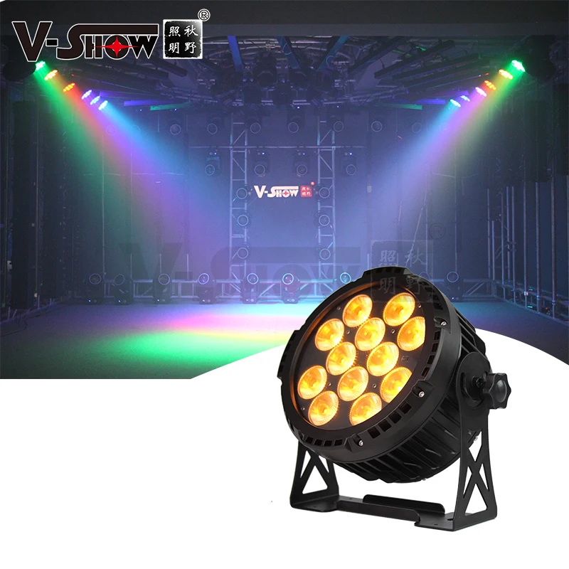 V-Show Remote App Outdoor 12 * 18W RGBWA+UV 6in1 Waterproof LED Battery Wireless Par Lights