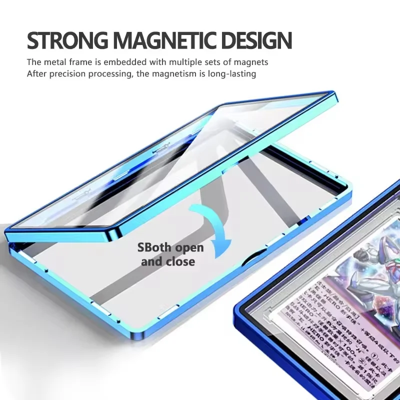 Customizable PSA Graded Card Protective Case Aluminum Alloy Frame Magnetic Double Sided Glass For BGS Protective Case