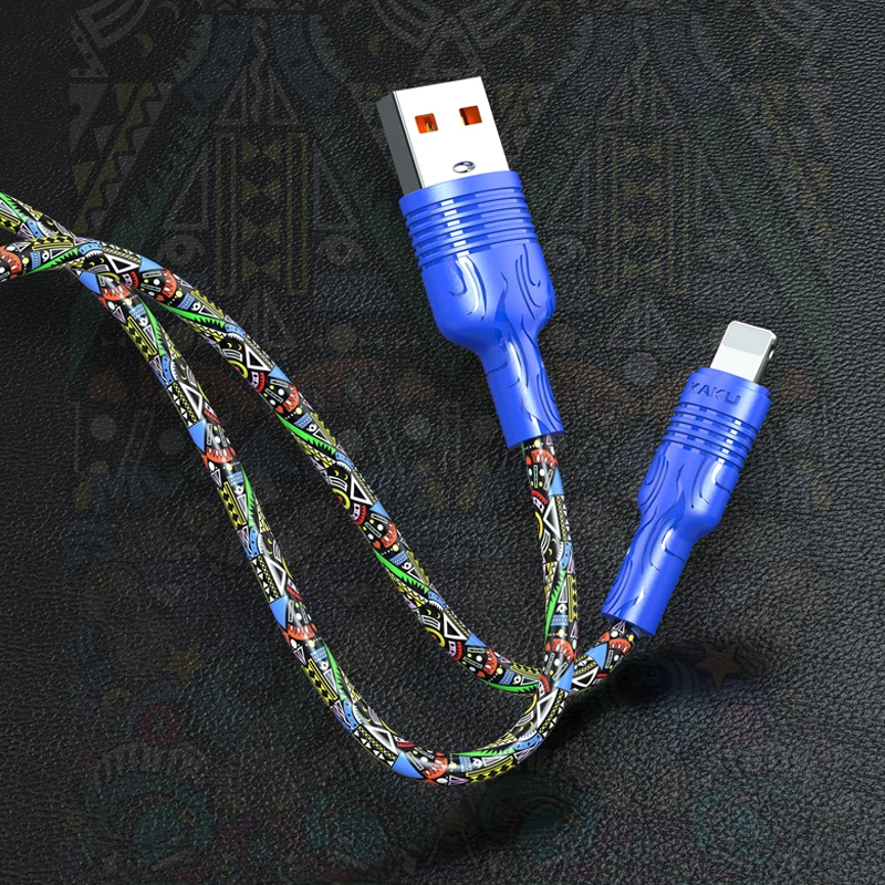 KAKUSIGA Boxed Data Cable 3.2A 1M Fast Charging Cable Colorful Support High-speed Transmission