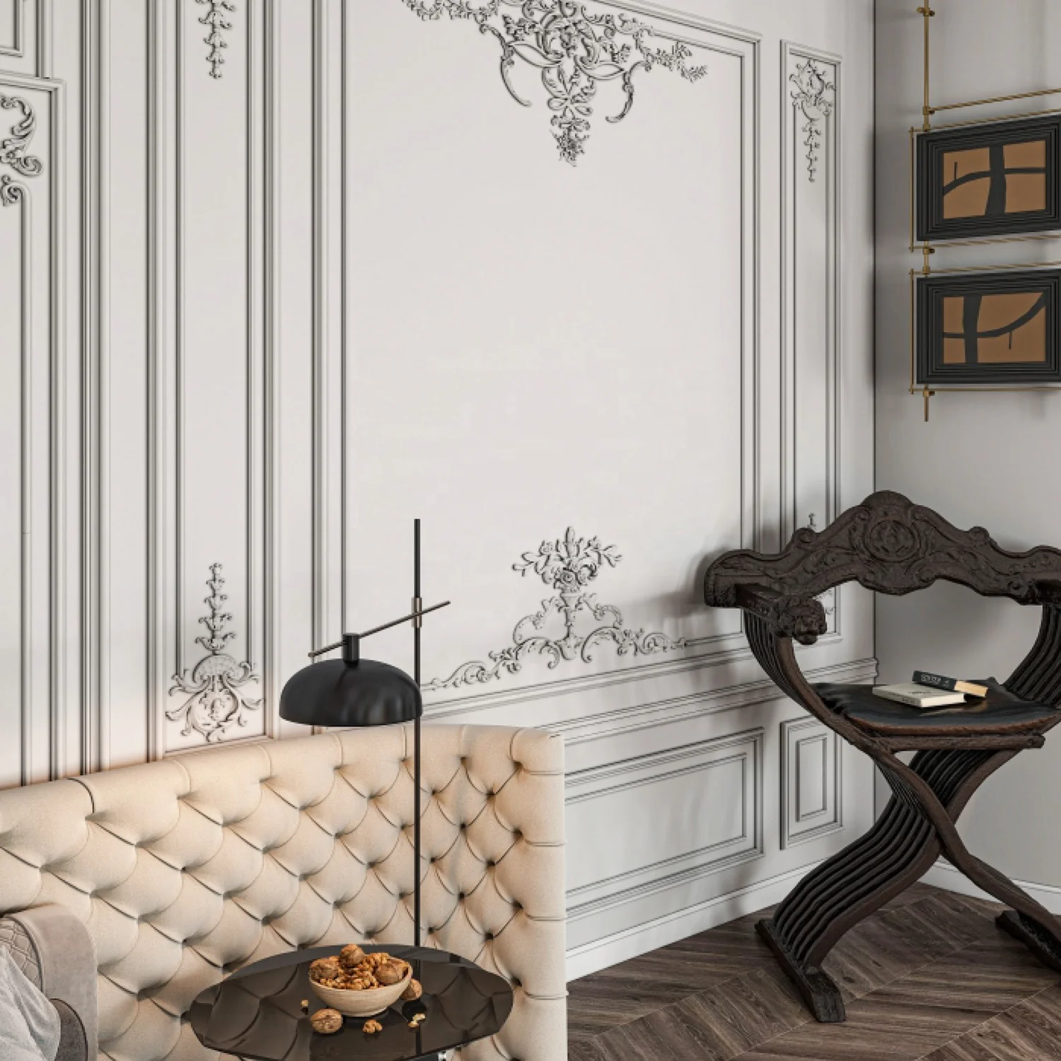 2024 Auuan High Quality Cheaper Price Luxury And Classic Design Style Polyurethane Material Decoration High Density