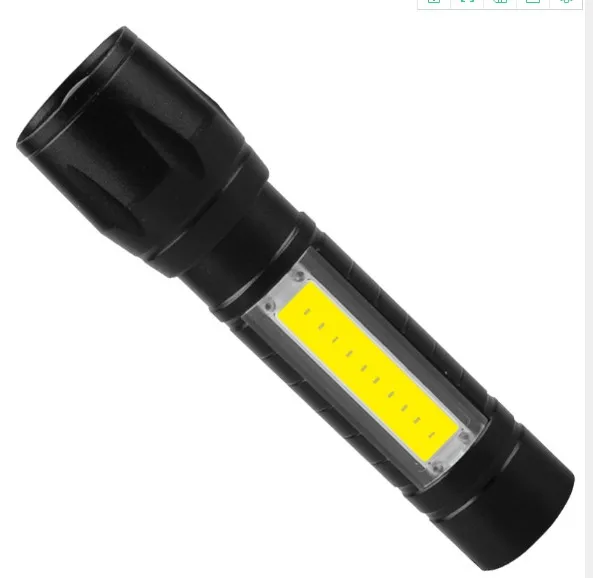 USB Rechargeable Flashlight COB Flash Light Inside Battery Zoomable LED Tactical Flashlight High lumen for Indoor & Outdoor Use