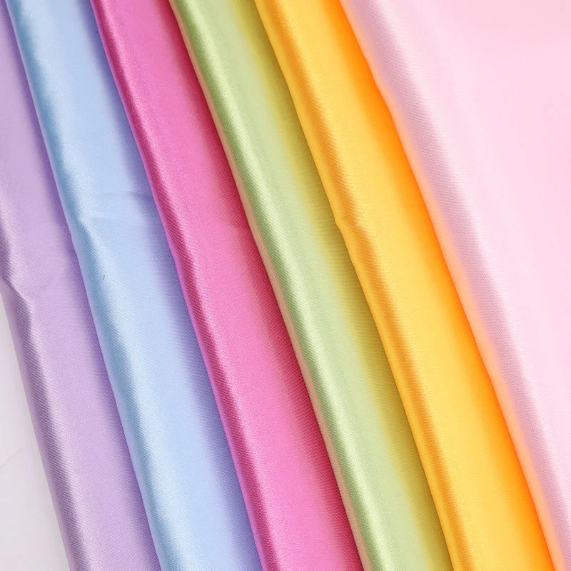 Factory price soft smooth shiny cheap polyester satin fabric in stock for dress lining