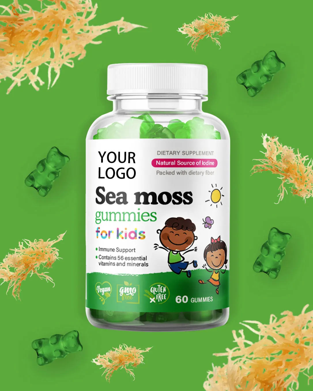 irish sea moss organic raw private label wild crafted sea moss gummies gel chondrus crispus bulk sea moss gel