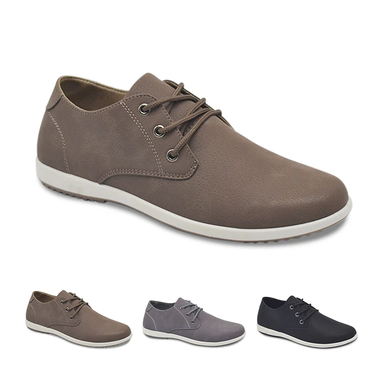 JUSTGOOD 2021 Custom Logo Black Pu Man Footwear Men Casual Shoes