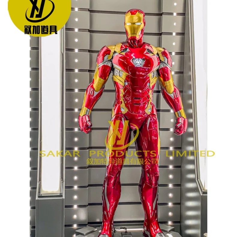 Custom Large Classic Anime Character IronMans  Life Size Ironmans Statue Anti-hulk Armor Statue 1/2Mark 44 Statue for home Decor