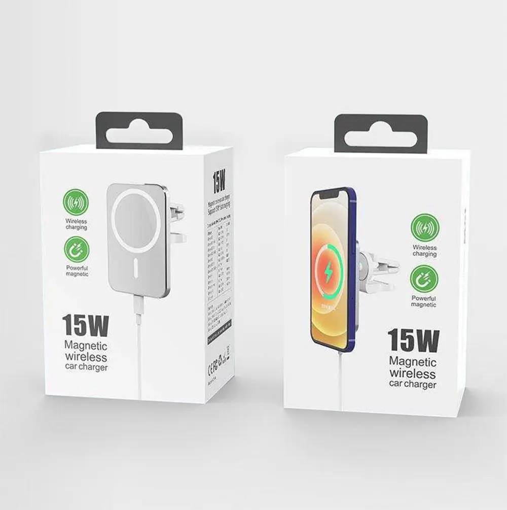  15w 10w 7 5 w 5w устанавливаемое на вентиляционное отверстие в салоне автомобиля кабель для быстрой зарядки Mag безопасный Автомобильный держатель телефона магните магнит магнитное Беспроводное зарядное устройство